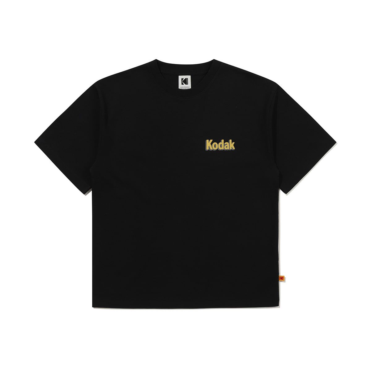 코닥(KODAK) 에어로쿨 세이 코닥 그래픽 반팔 티셔츠 BLACK