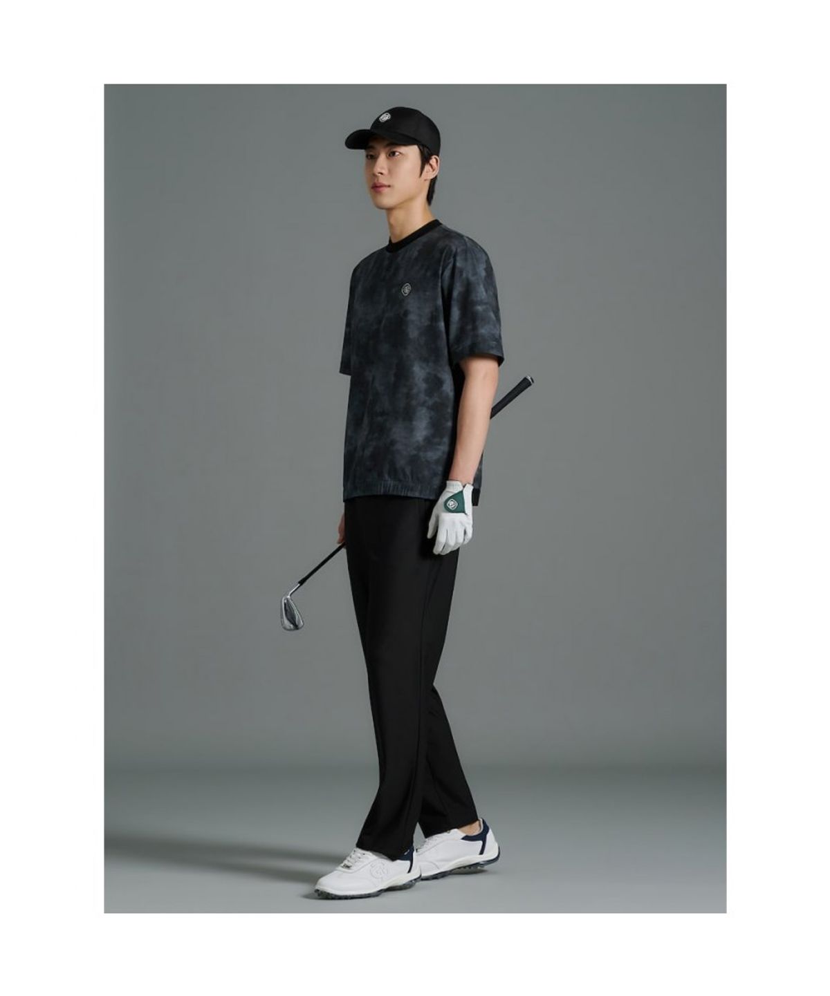 빈폴골프(BEANPOLE GOLF) [B_under] 남성 클라우디 경량 반소매 맨투맨 - 블랙