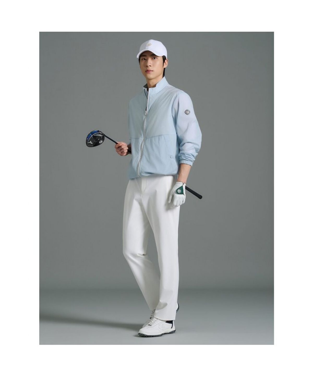 빈폴골프(BEANPOLE GOLF) 남성 경량 펀칭 점퍼 - 스카이 블루