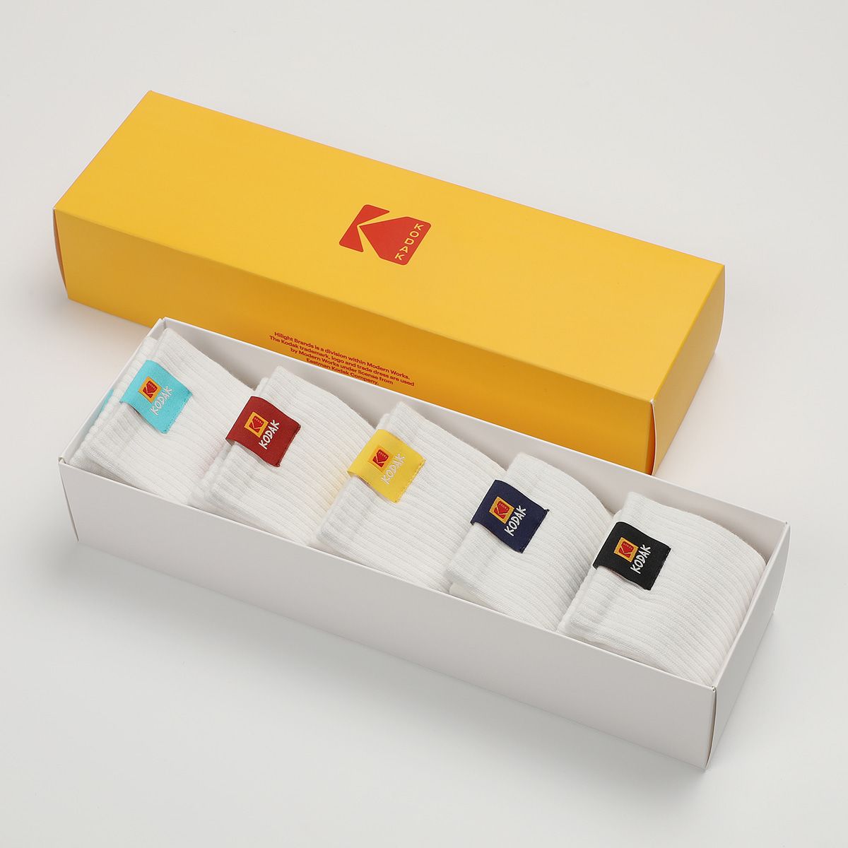코닥(KODAK) 컬러 라벨 크루 삭스 5PC MULTI