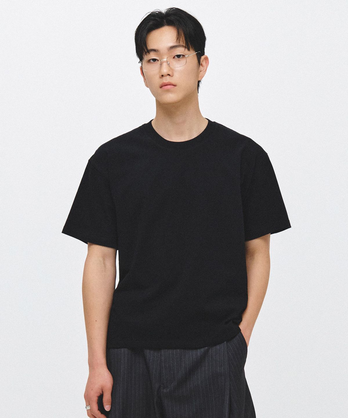 이코르(ECORR) [2PACK] 데일리 크롭 무지 반팔 티셔츠 : 5COLOR
