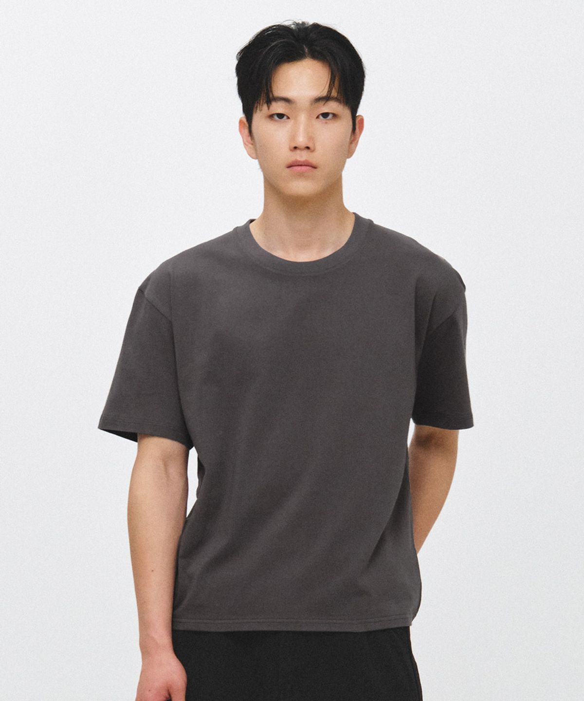 이코르(ECORR) [2PACK] 데일리 크롭 무지 반팔 티셔츠 : 5COLOR