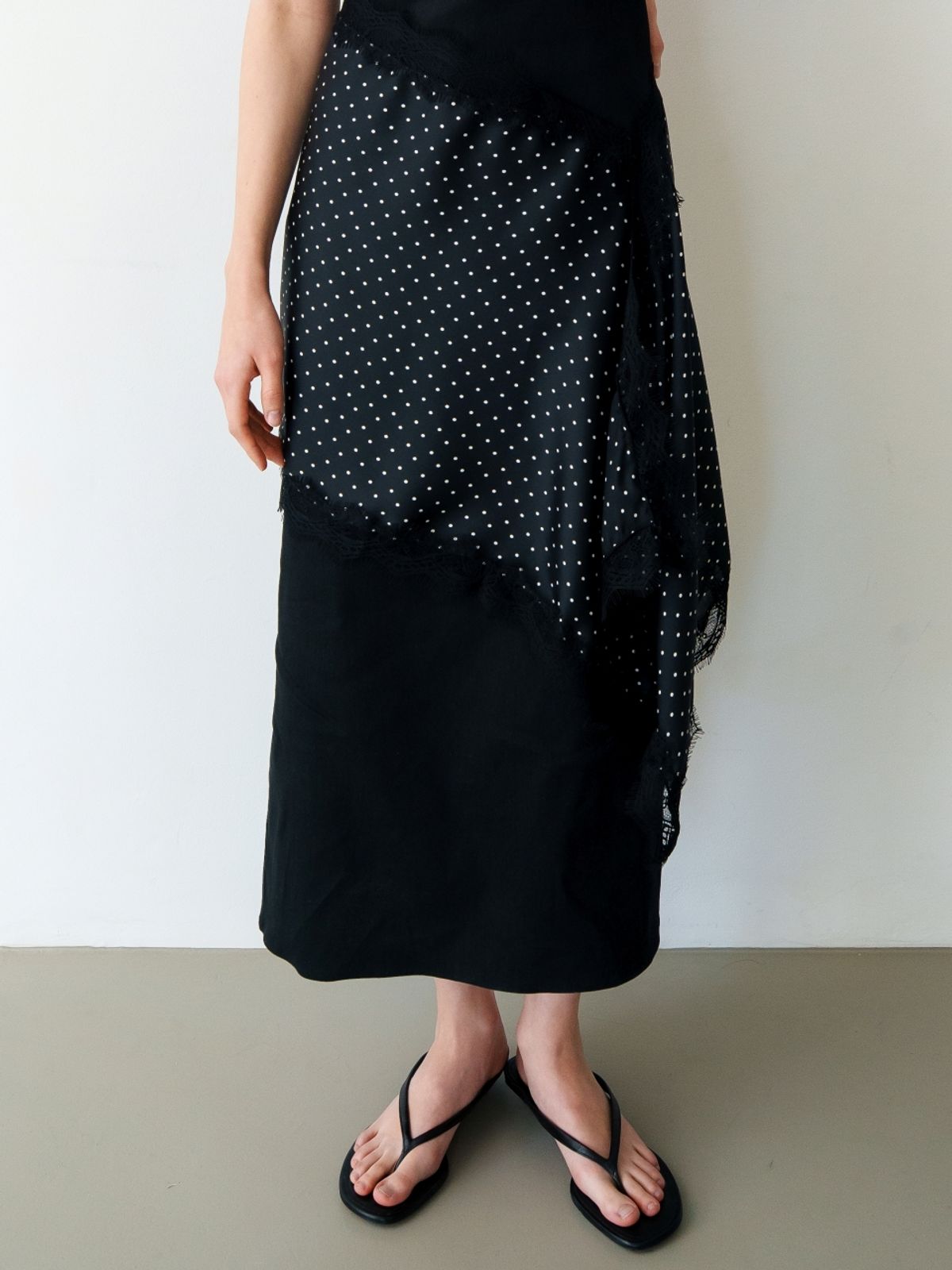 러브미몬스터(LOVE ME MONSTER) Lace Dot Satin Two-Way Scarf_2COL (L261MSF040)