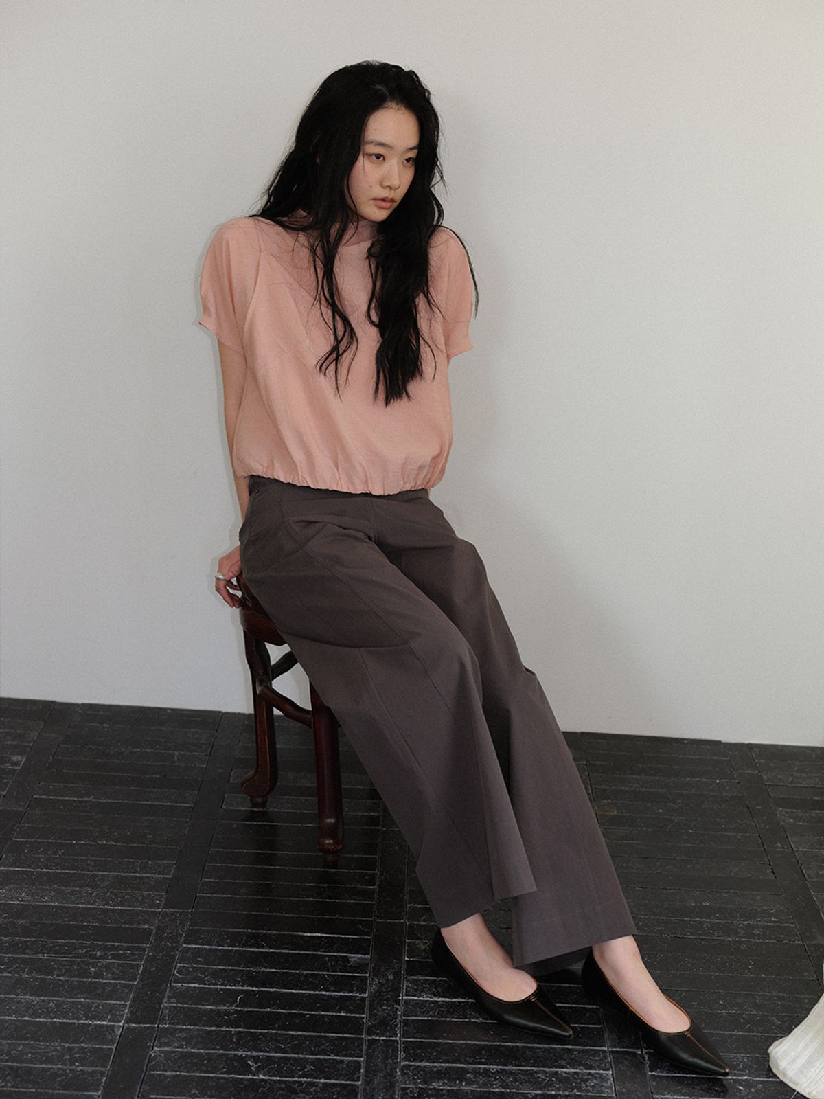헌치(HUNCH) Front Seam Cotton Pants (2color)