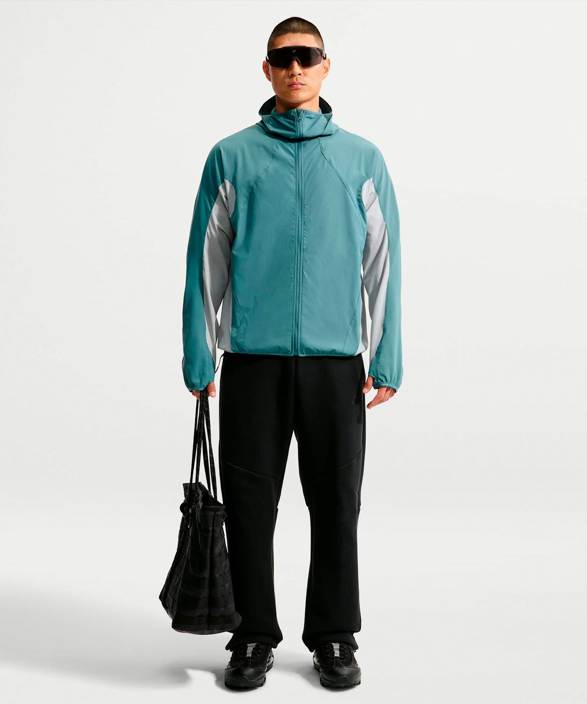 나이키(NIKE) 테크 헬리오스 드라이 핏 긴소매 셸 M - 미네랄 슬레이트:라이트 퍼미스:블랙 / IF0904-382
