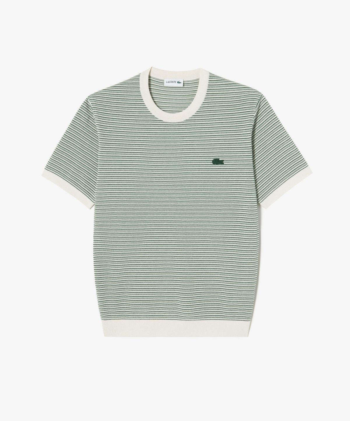 라코스테(LACOSTE) 남성 멀티 스트라이프 반팔 크루넥 풀오버 AH307E-56G 132