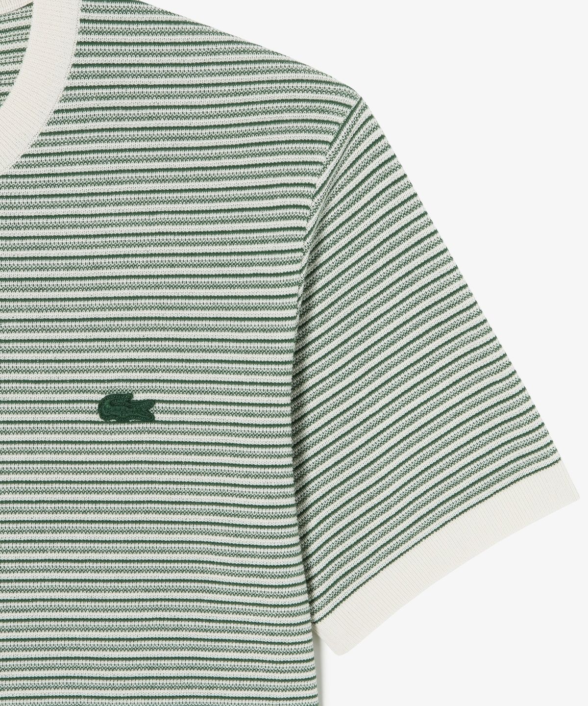 라코스테(LACOSTE) 남성 멀티 스트라이프 반팔 크루넥 풀오버 AH307E-56G 132