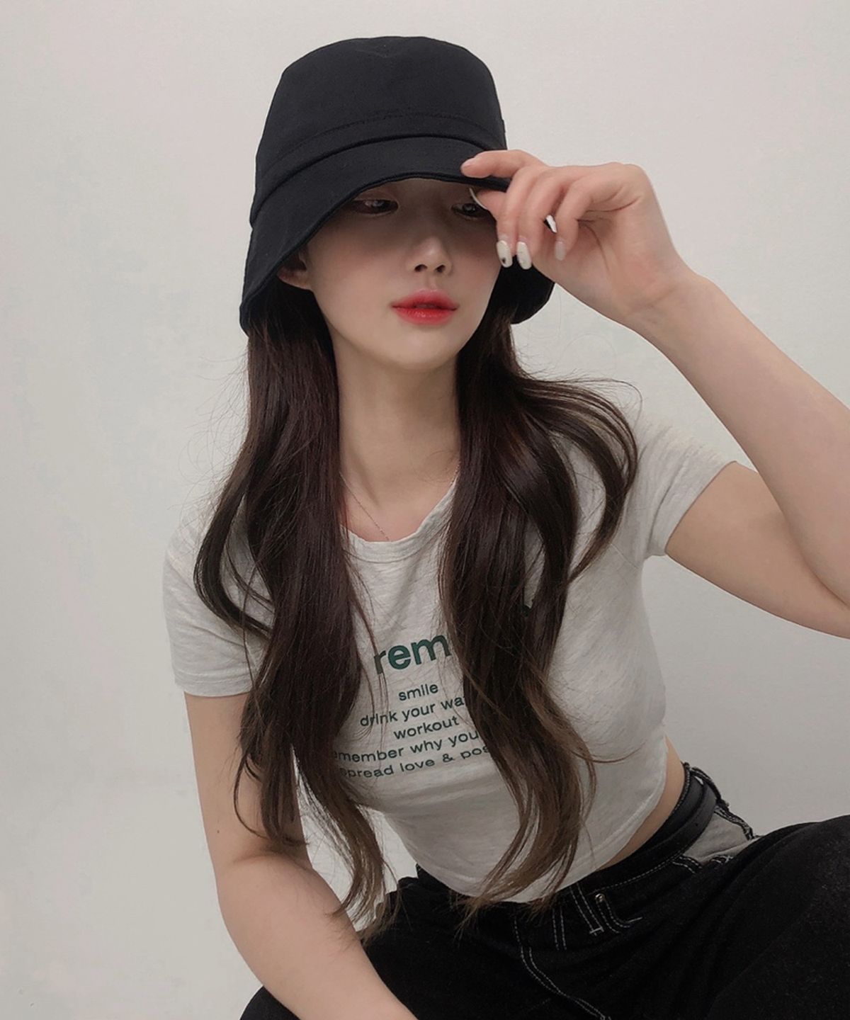 투에스핏(TOOSPIT) 오버사이즈 버킷햇 (블랙, 아이보리)