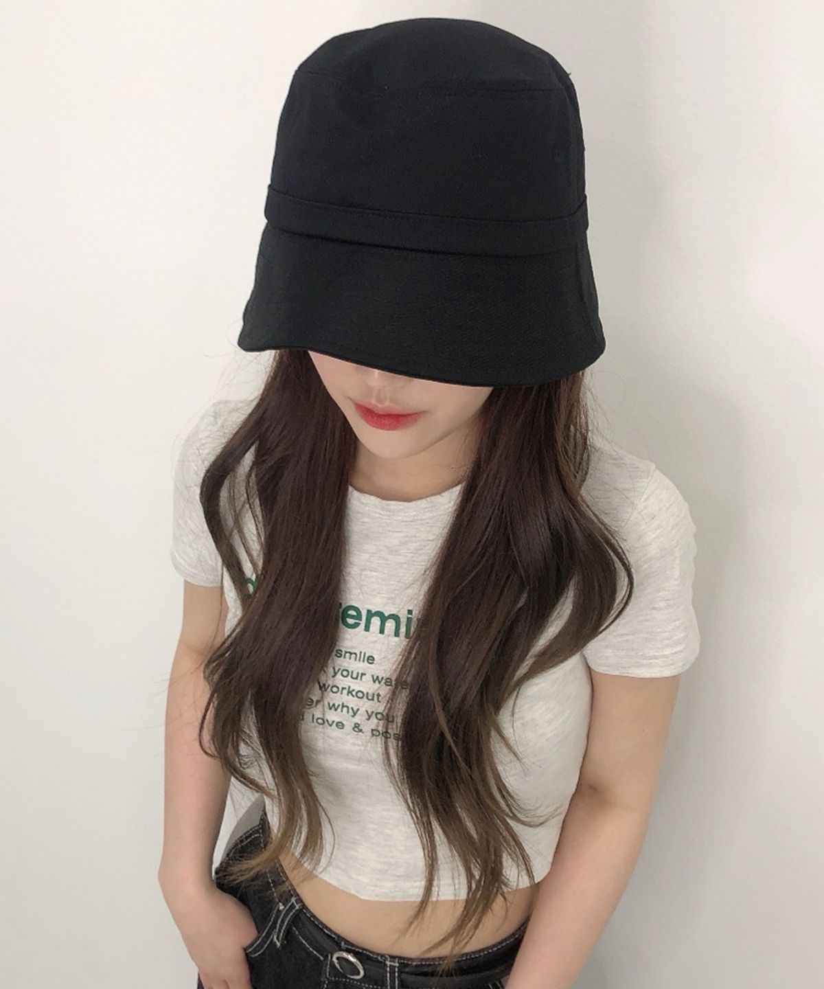 투에스핏(TOOSPIT) 오버사이즈 버킷햇 (블랙, 아이보리)
