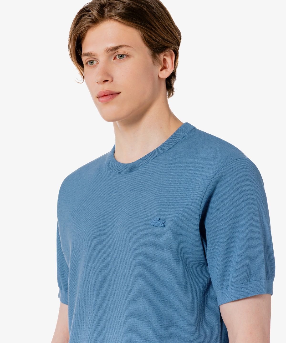 라코스테(LACOSTE) 남성 솔리드 반팔 크루넥 풀오버 AH324E-56G 776
