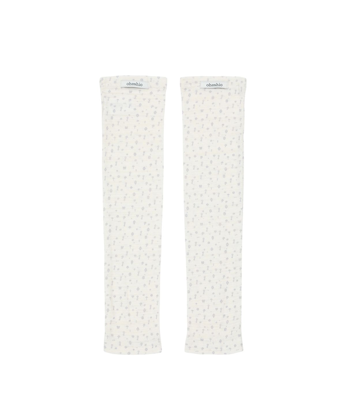 오헤시오(OHESHIO) KEY PATTERNED KNEE SOCKS, IVORY