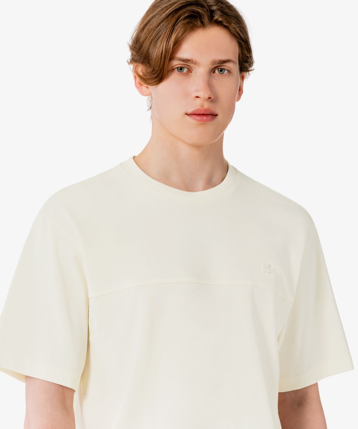 라코스테(LACOSTE) 남성 강연 우븐 절개 반팔 티셔츠 TH358E-56G 056
