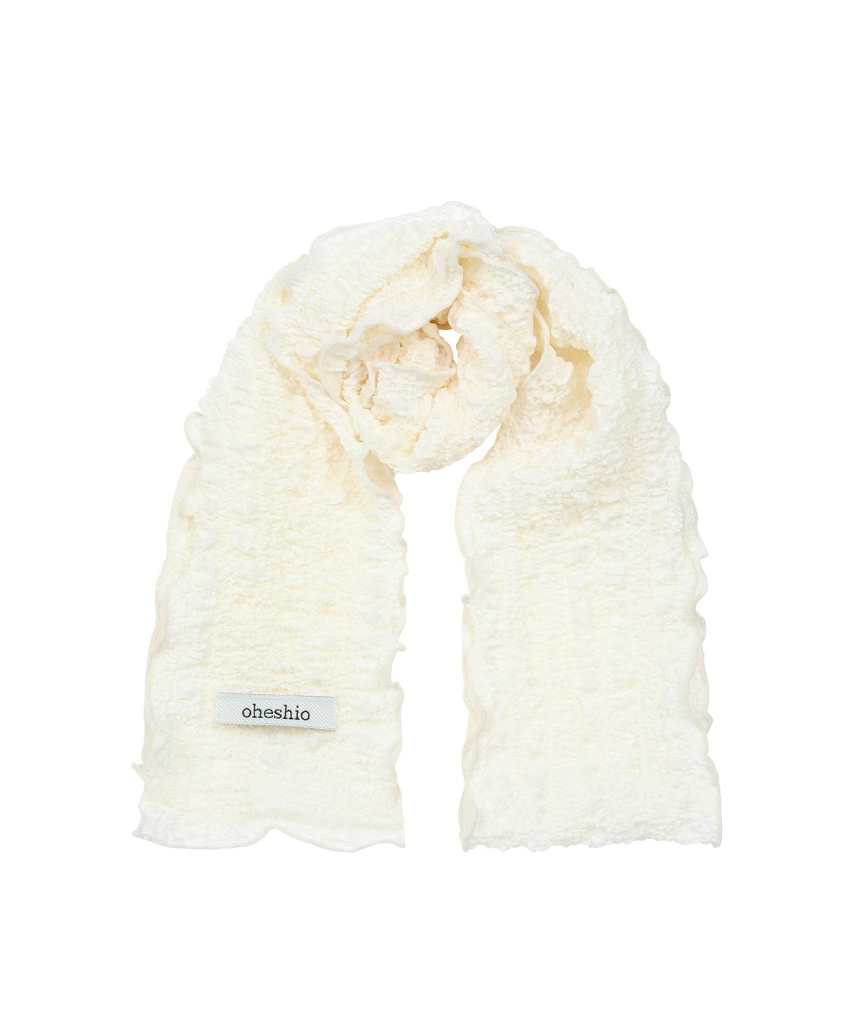 오헤시오(OHESHIO) SUMMER WRINKLE SCARF, IVORY