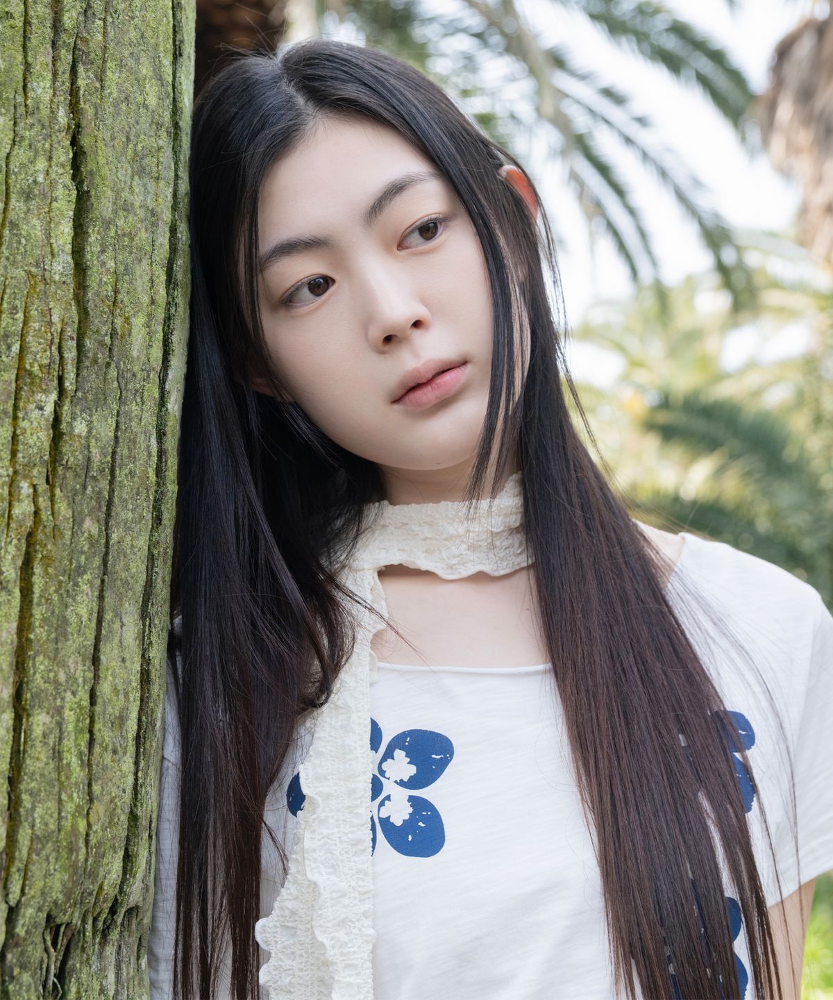 오헤시오(OHESHIO) SUMMER WRINKLE SCARF, IVORY