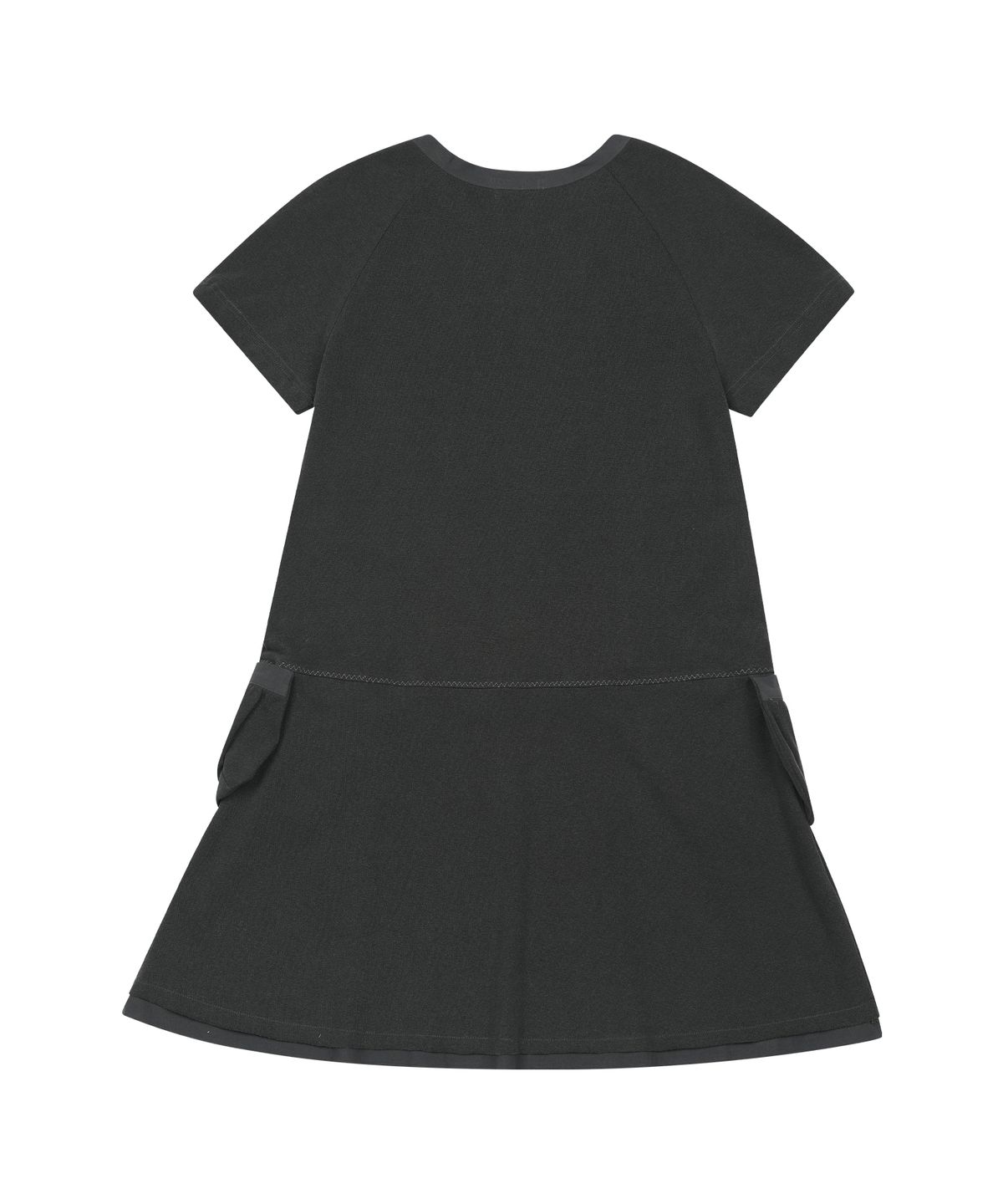 오헤시오(OHESHIO) VINTAGE SHIRRED POCKET DRESS, CHARCOAL