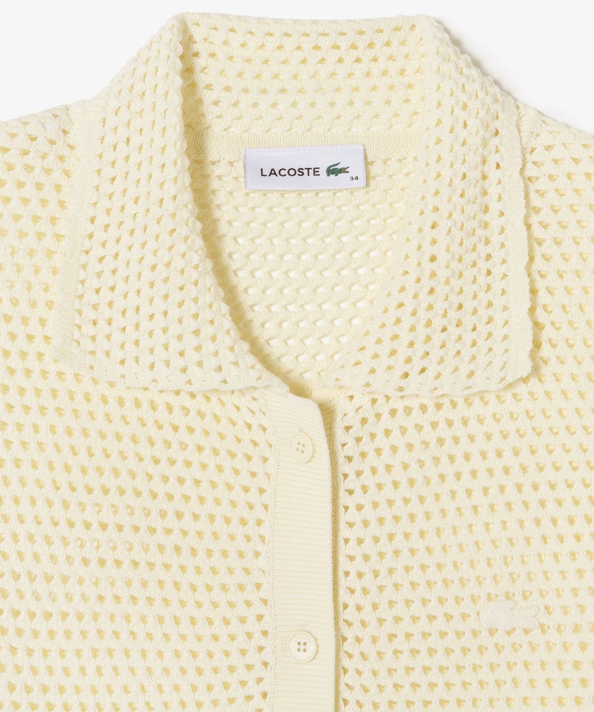 라코스테(LACOSTE) 여성 크로셰 반팔 가디건 AF301E-56G 056