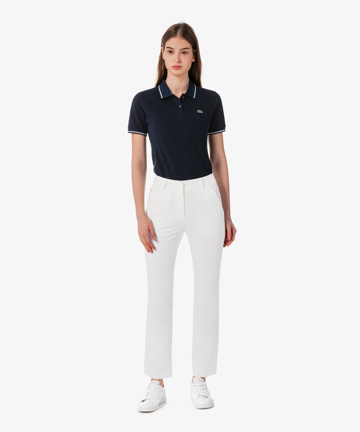라코스테(LACOSTE) 여성 세미 부츠컷 팬츠 HF925E-56G 001