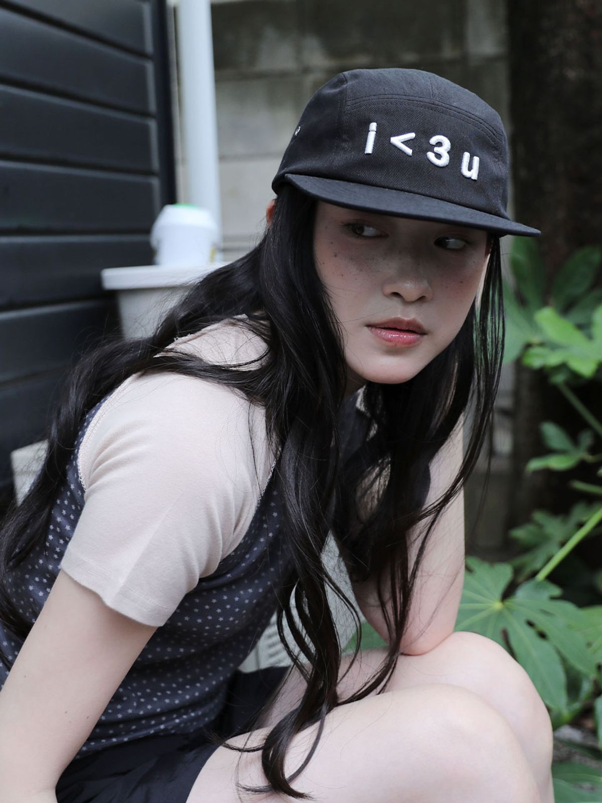 어글리쉐도우(UGLYSHADOW) 아이러브유 캠프 캡(블랙)
