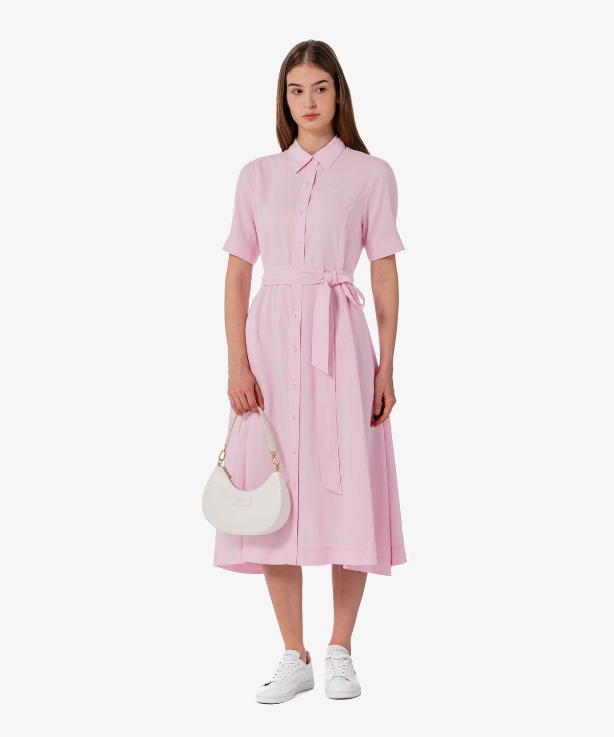 라코스테(LACOSTE) 여성 린넨 셔츠 드레스 EF319E-56G Z4H