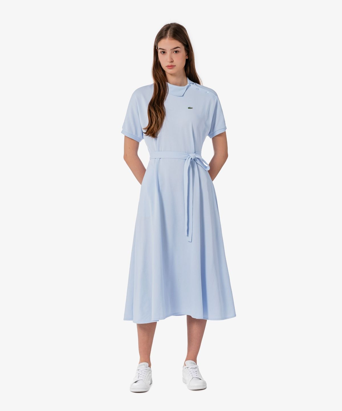 라코스테(LACOSTE) 여성 사선플라켓 폴로 드레스 EF508E-56G J2G