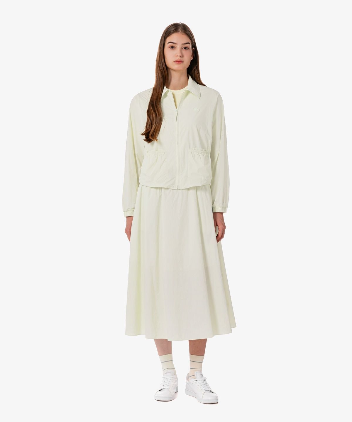 라코스테(LACOSTE) 여성 A 라인 밴딩 스커트 JF906E-56G 056