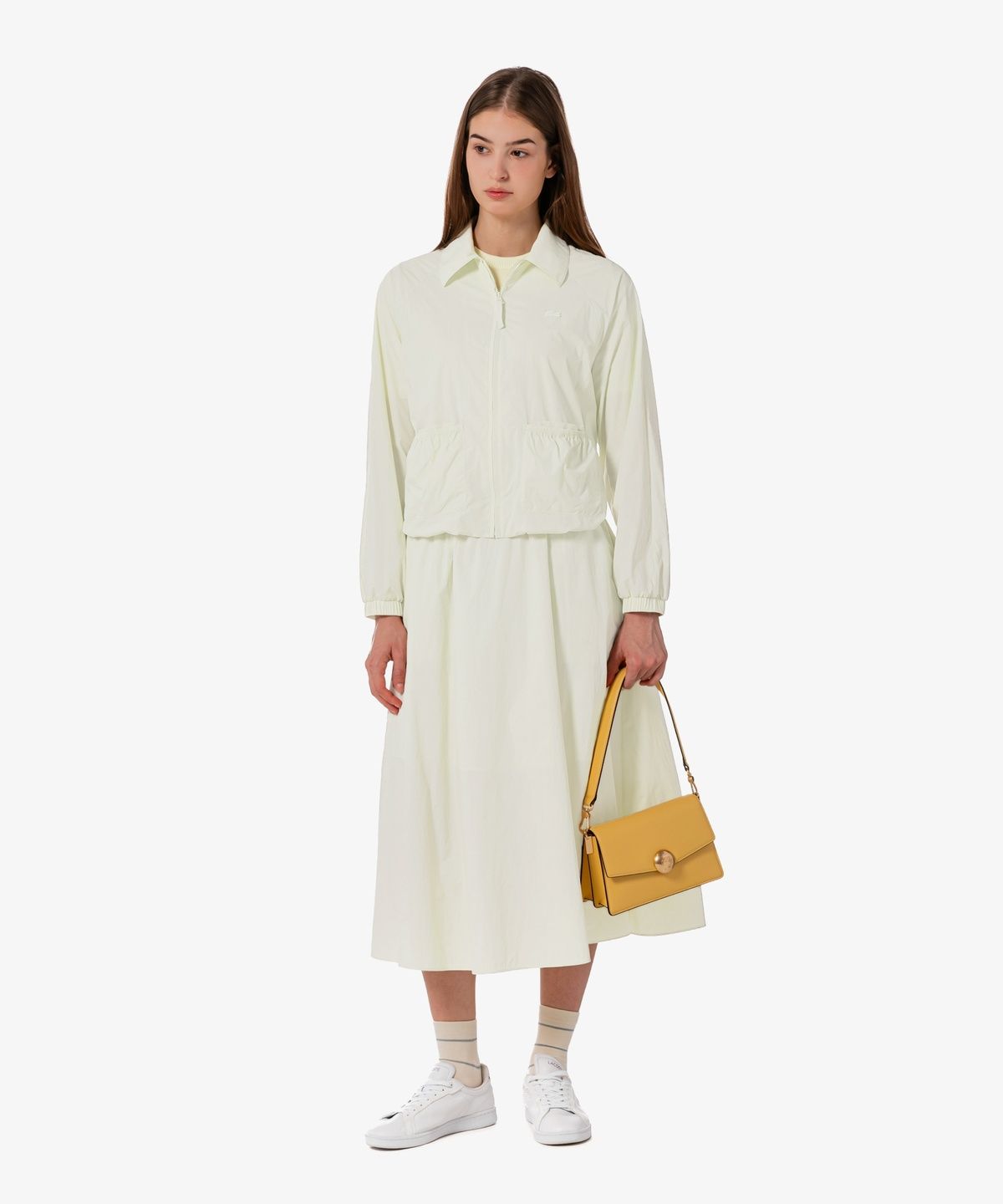 라코스테(LACOSTE) 여성 A 라인 밴딩 스커트 JF906E-56G 056