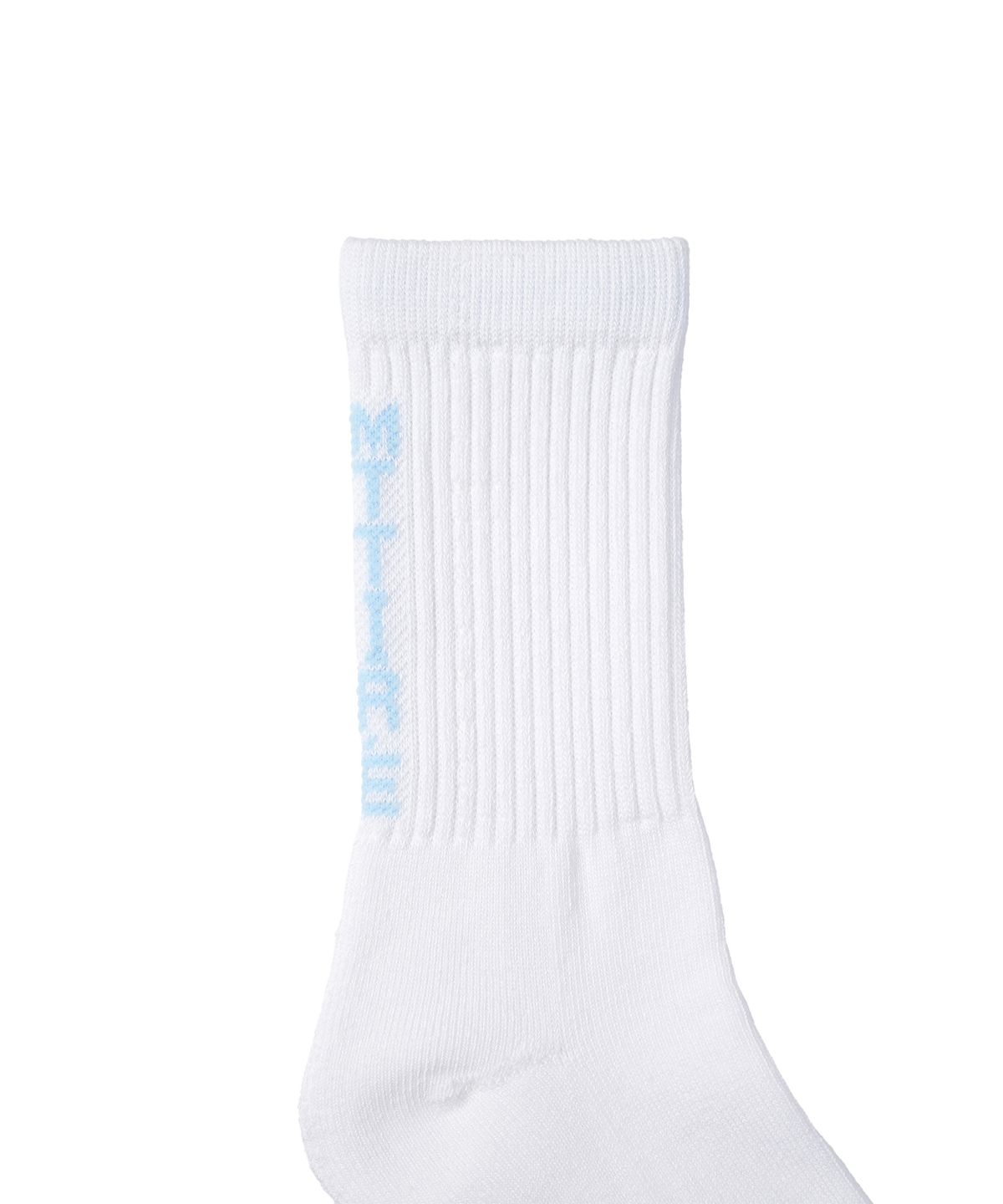 마티레(MTTIRÉ) Basic Logo Socks / White,Sky Blue