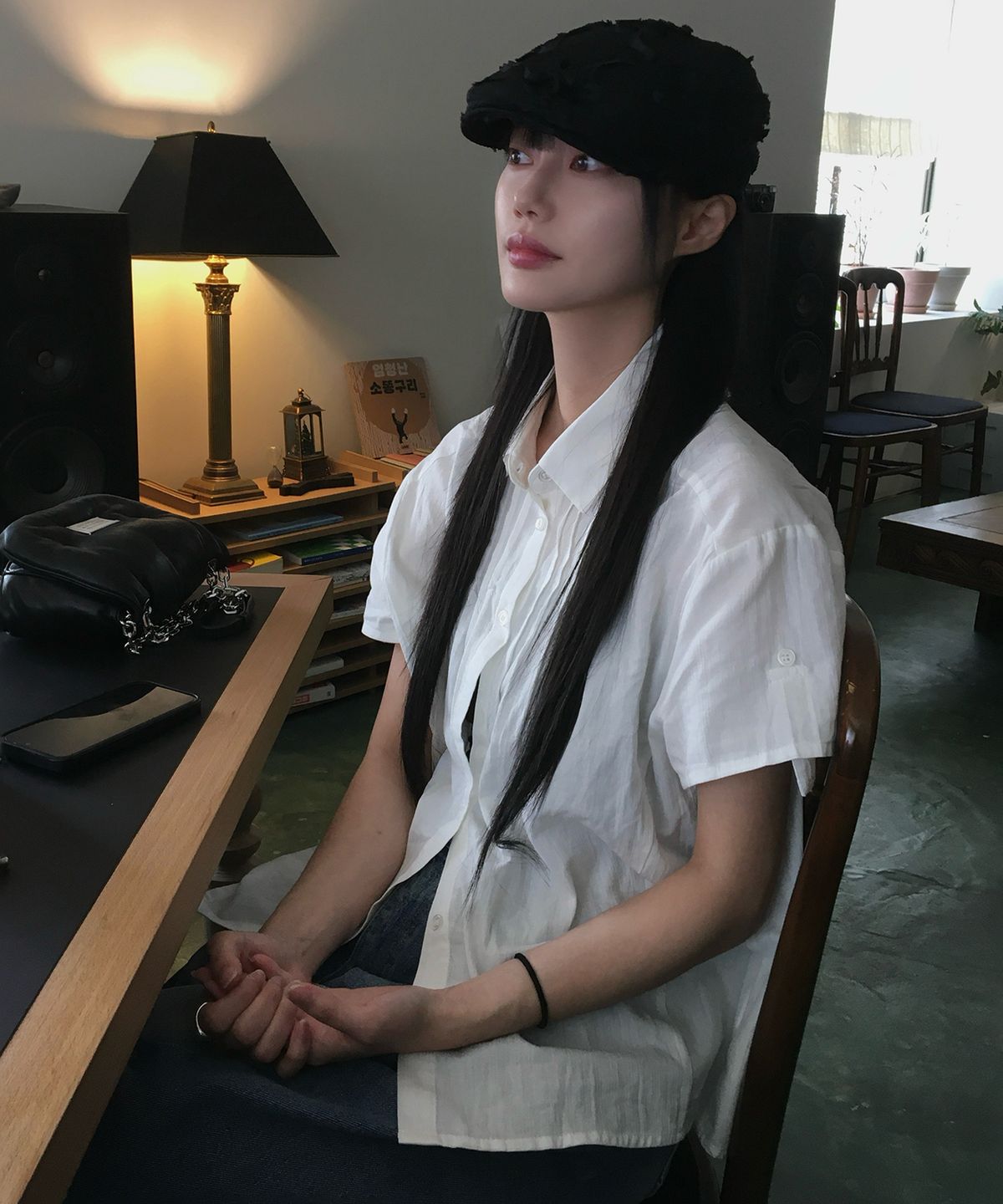 플레이스 스튜디오(PLACE STUDIO) 베이직 핀턱 포인트 소매 롤업 투웨이 코튼 카라 반팔 셔츠 블라우스_3COLOR