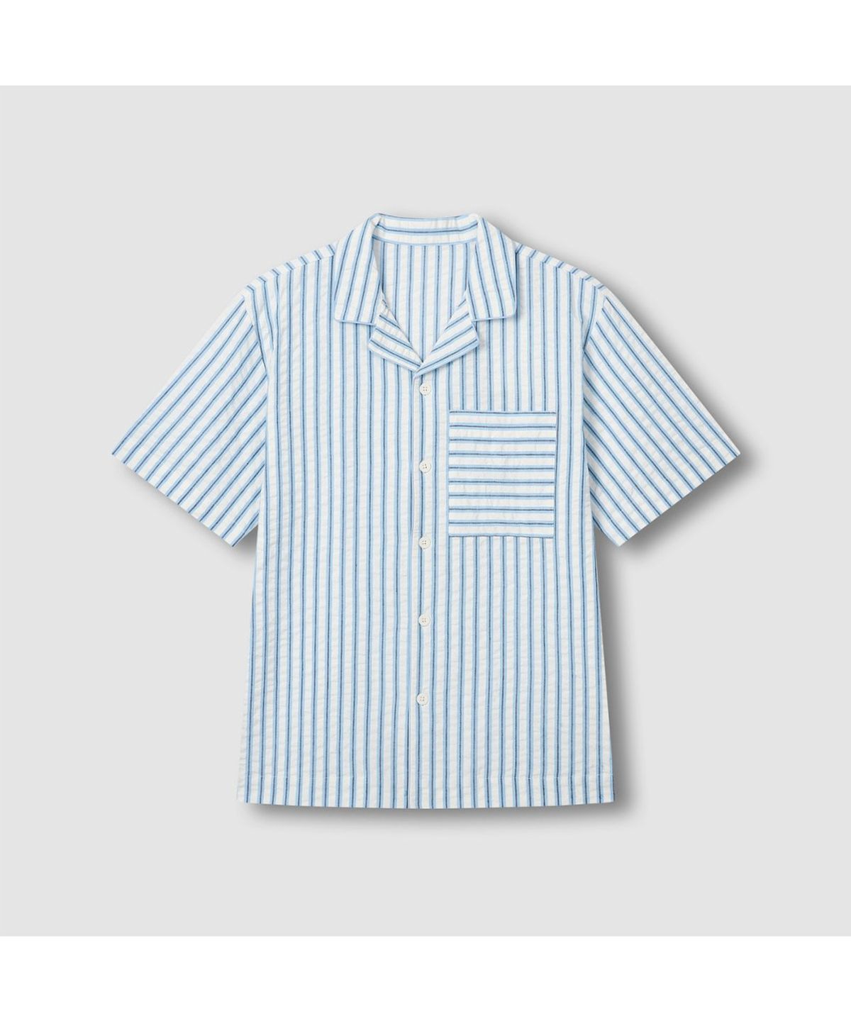 자주(JAJU) [Patina by JAJU] UNI 서프 시어서커 4부 파자마 세트_블루