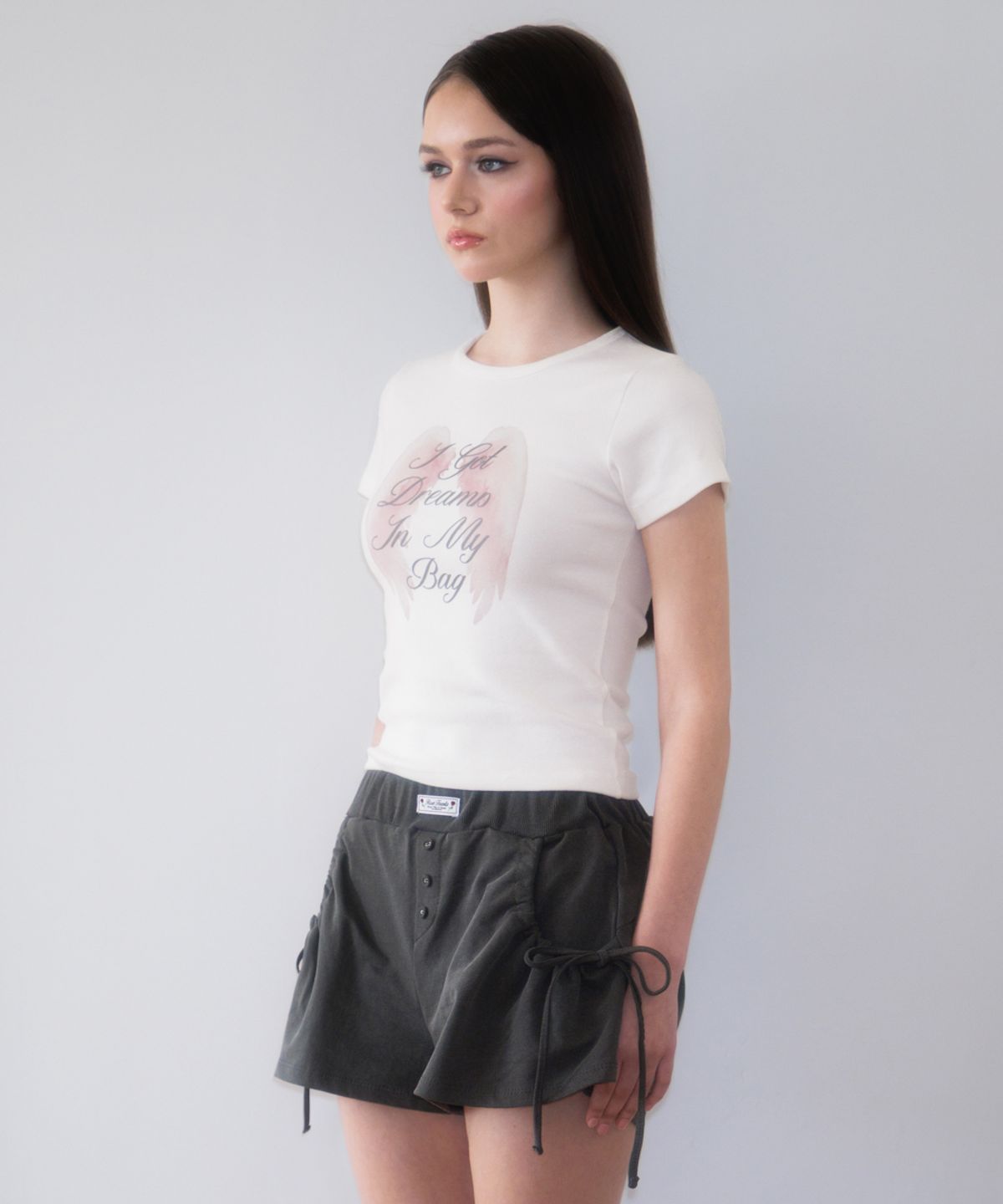 로제프란츠(ROSEFRANTZ) Angel Wing Lettering T-shirt [White]