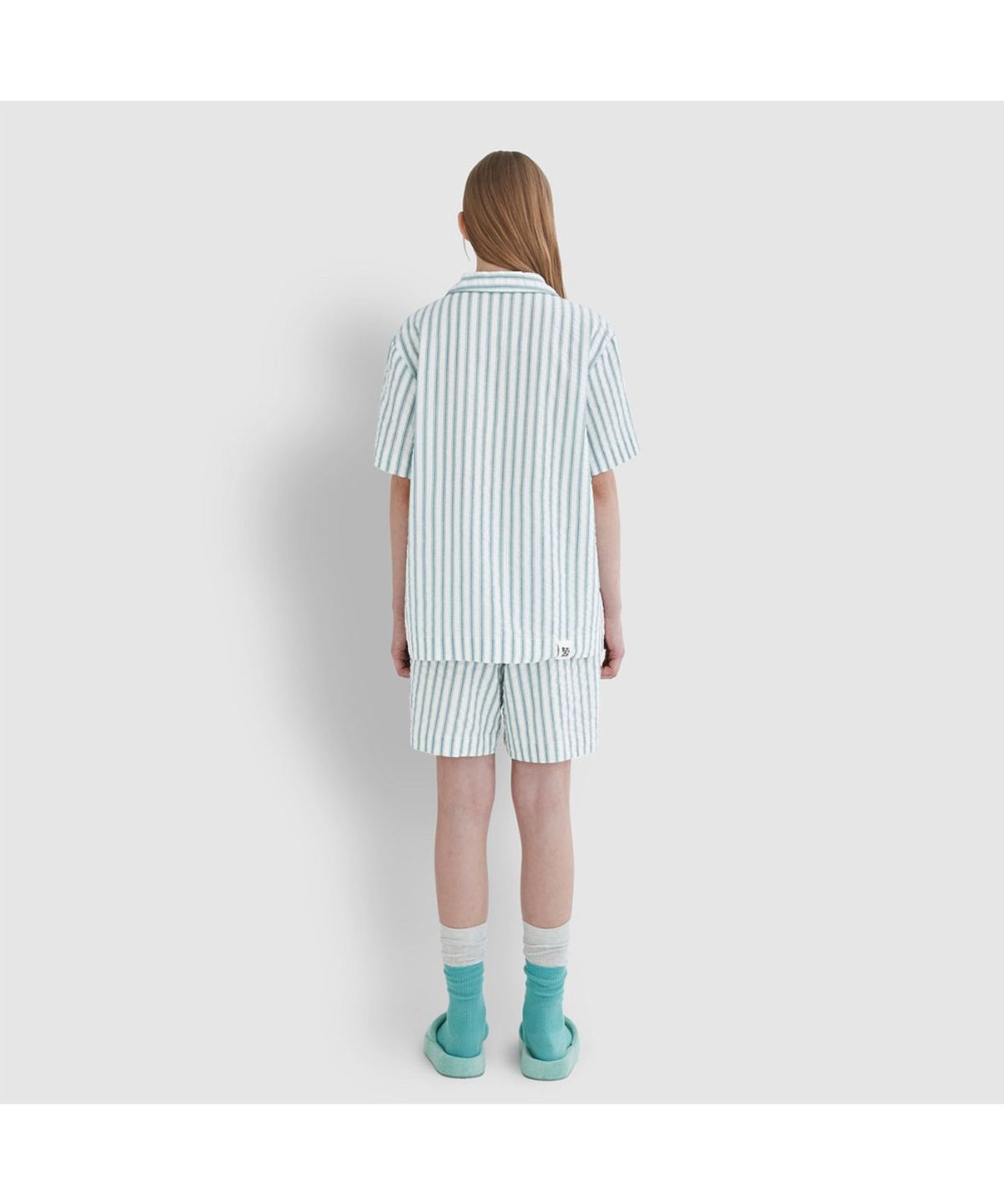 자주(JAJU) [Patina by JAJU] UNI 서프 시어서커 4부 파자마 세트_그린