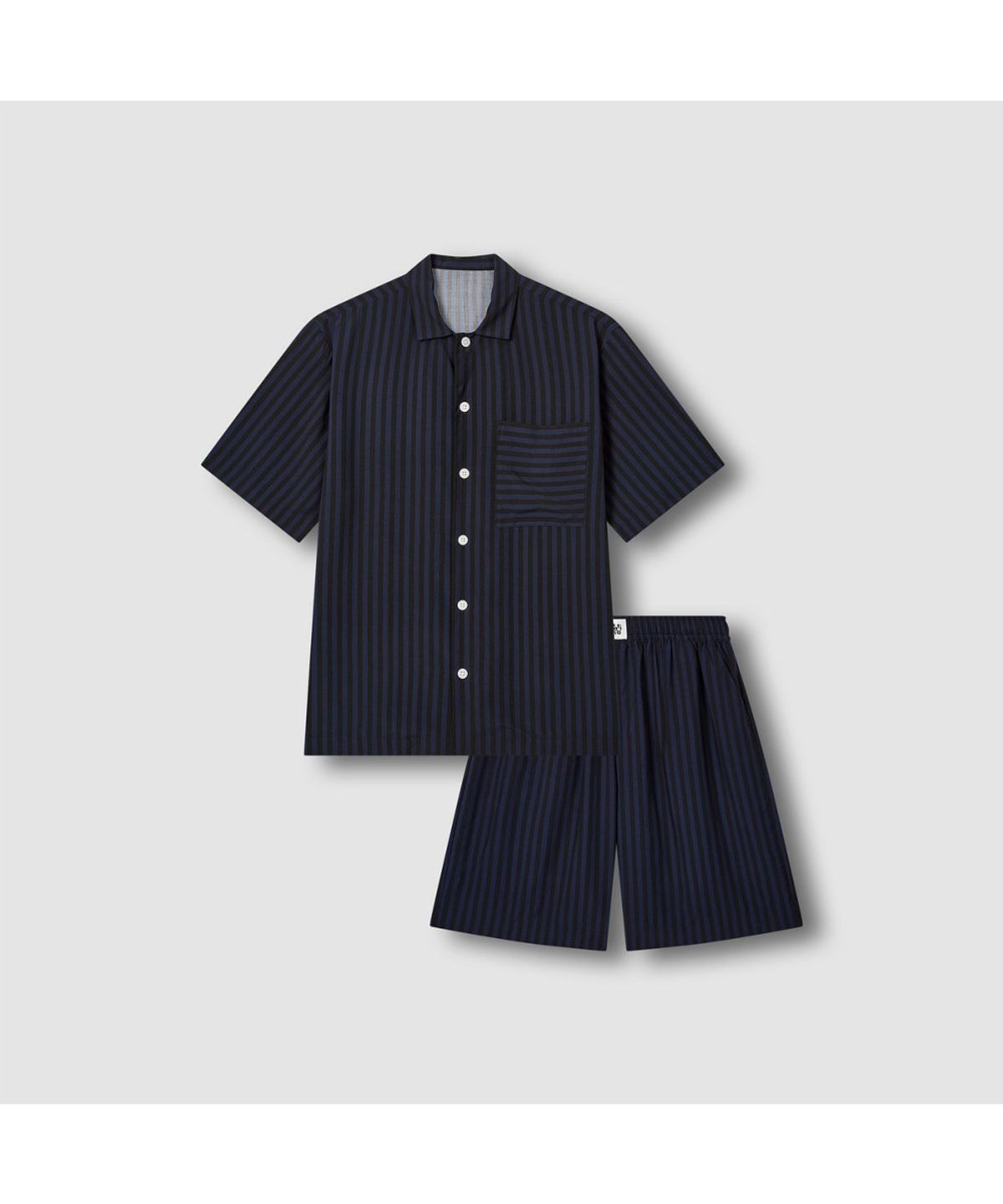 자주(JAJU) [Patina by JAJU] UNI 다이브 리오셀 5부 파자마 세트_네이비