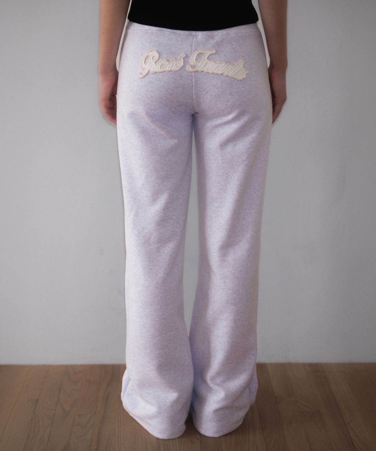 로제프란츠(ROSEFRANTZ) Patchwork Bootcut Sweatpants [White Melange]