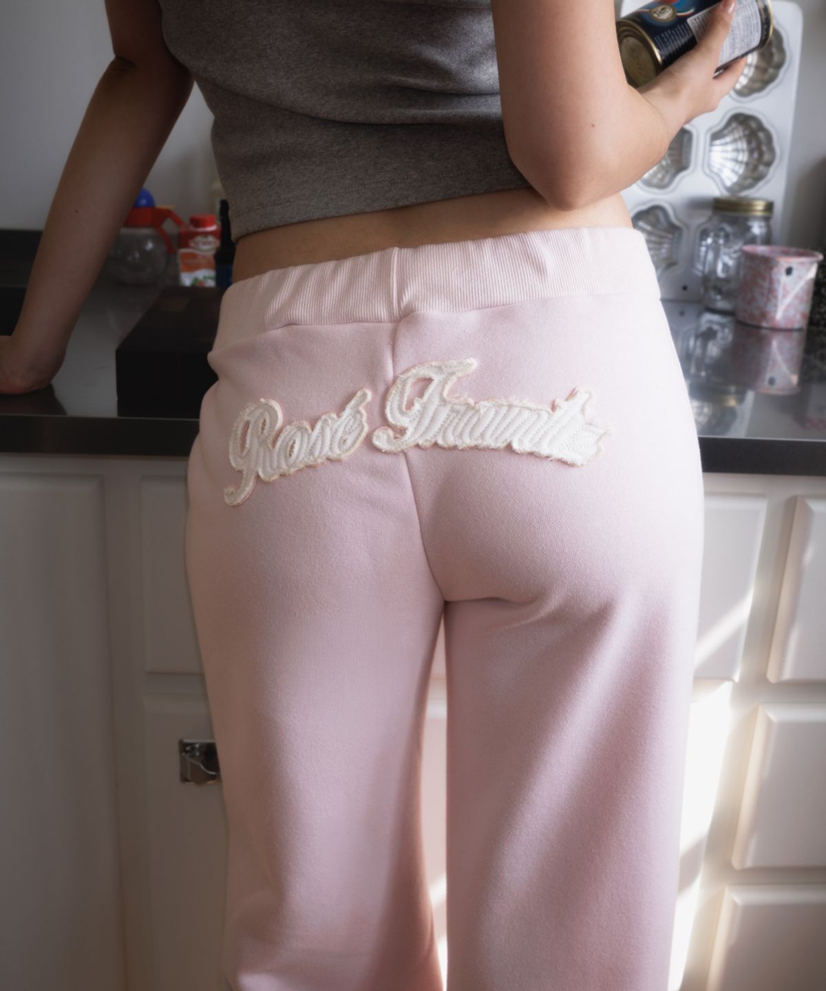 로제프란츠(ROSEFRANTZ) Patchwork Bootcut Sweatpants [Pink]