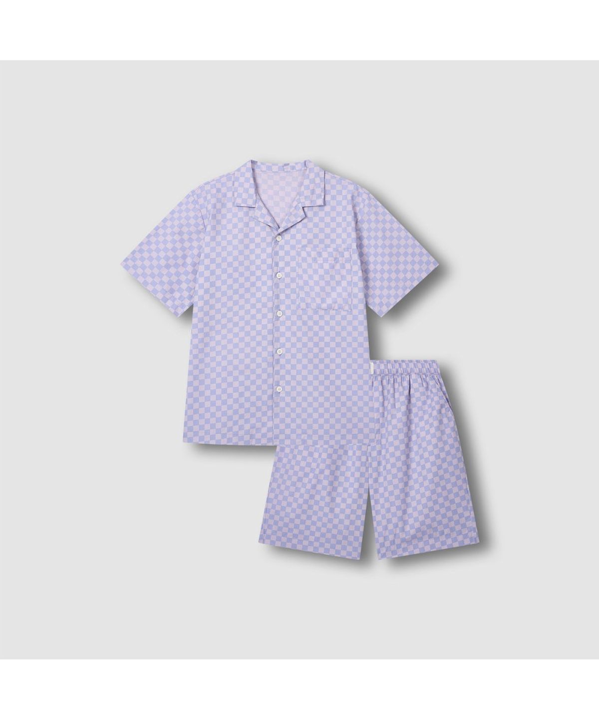 자주(JAJU) [Patina by JAJU] UNI 세일링 코튼 5부 파자마 세트_다크 라벤더