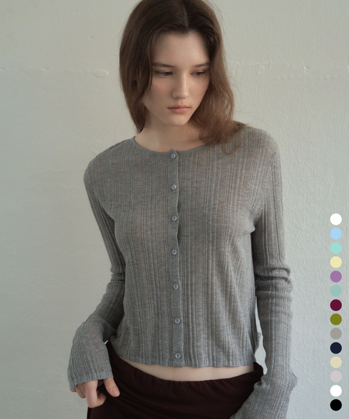 씨타(CITTA) Essential Linen Round Knit Cardigan_CTK231(16color)