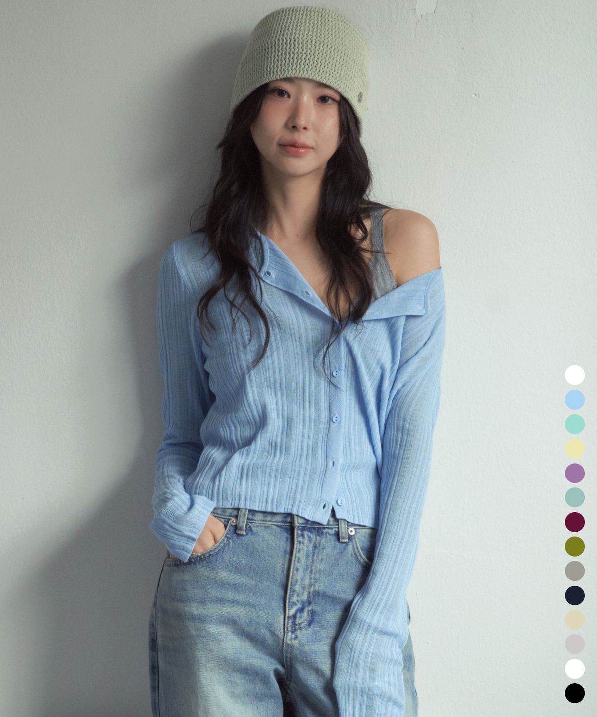 씨타(CITTA) Essential Linen Round Knit Cardigan_CTK231(16color)