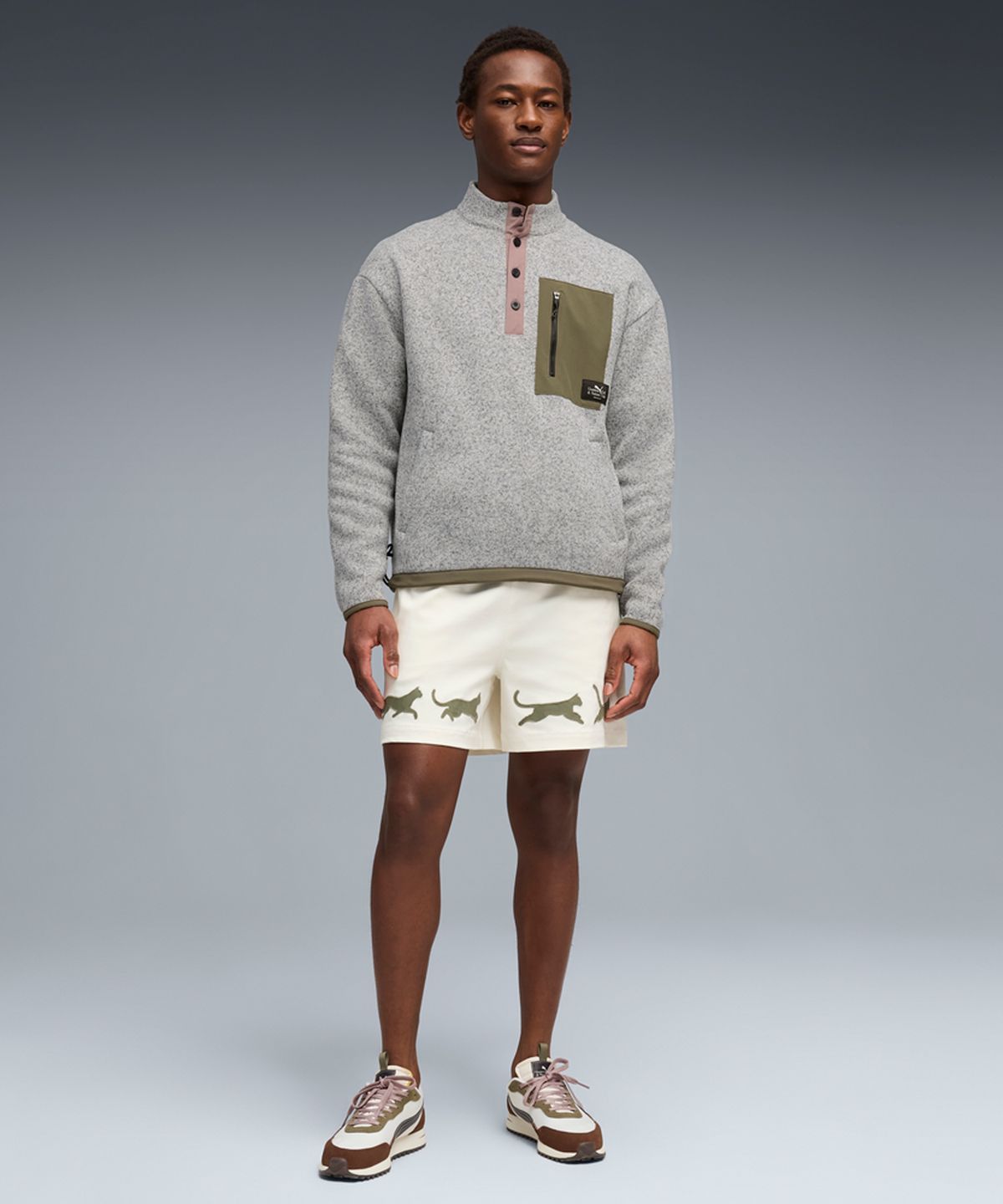 푸마(PUMA) 푸마 X GGNC 1/4 집 - 웜화이트 / 635622-01