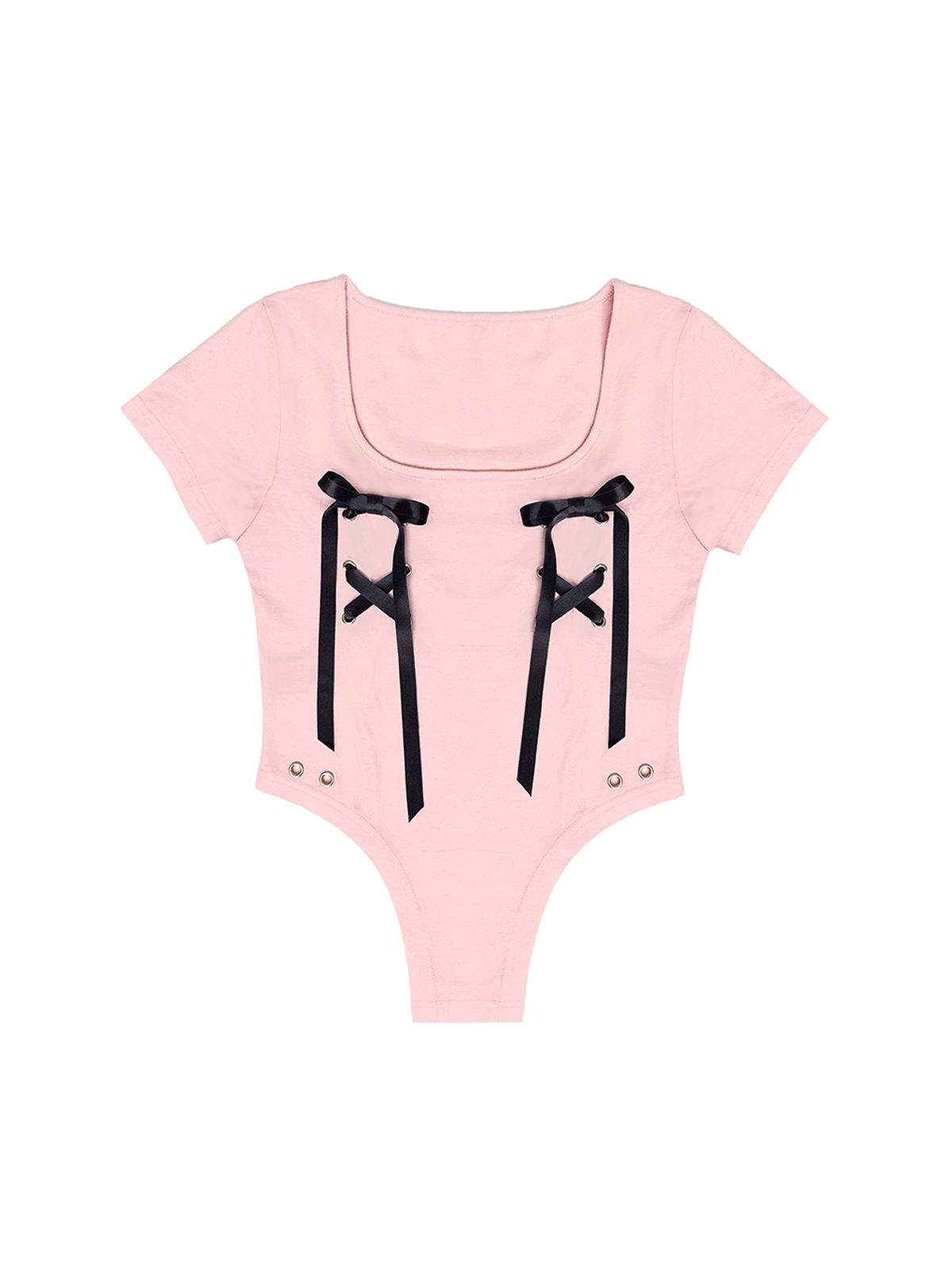 레피브(REPIVV) Lace Me Up Top (Pink)