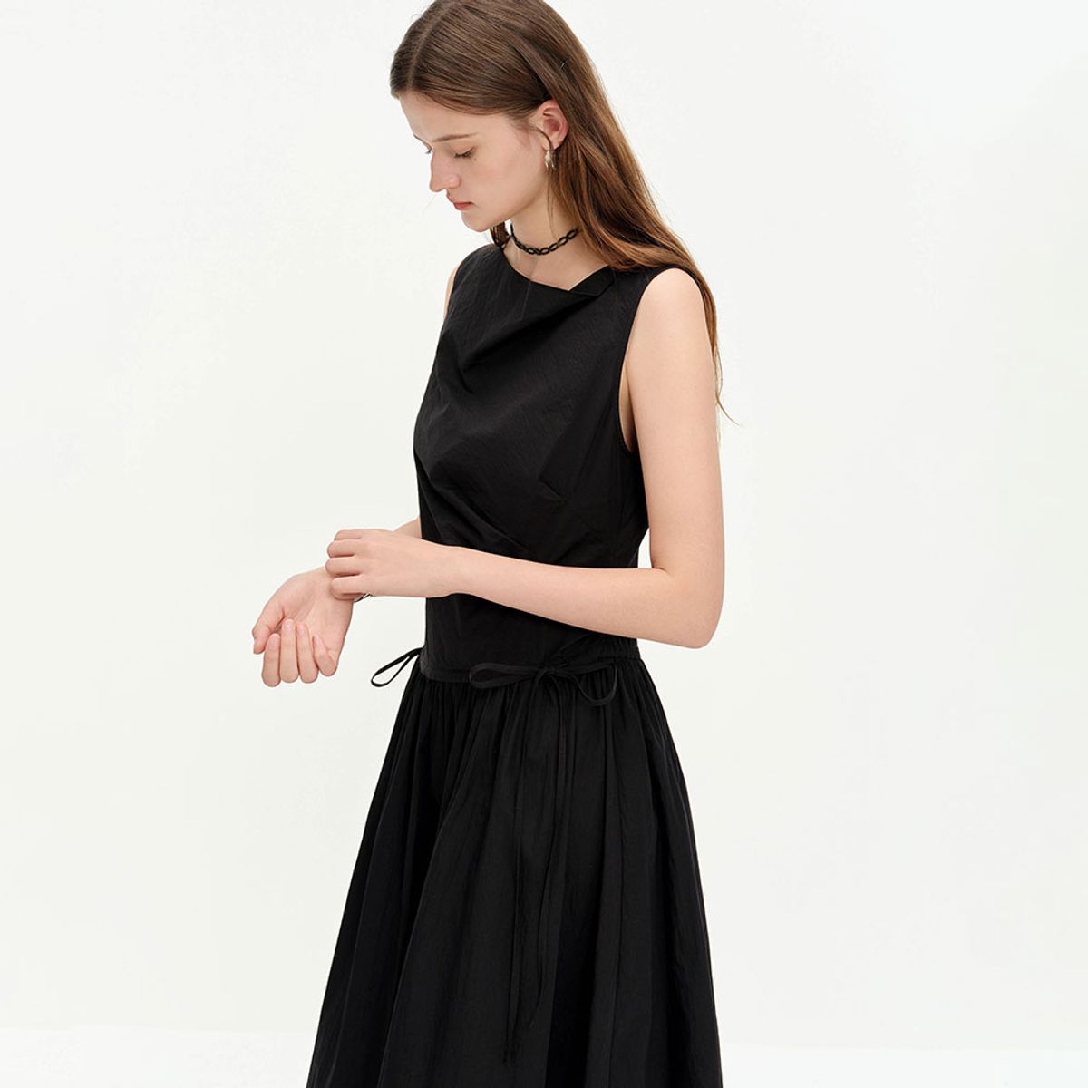 웬스데이딜라잇(WEDNESDAY DELIGHT) WD_Drape waist sleeveless long dress_2color
