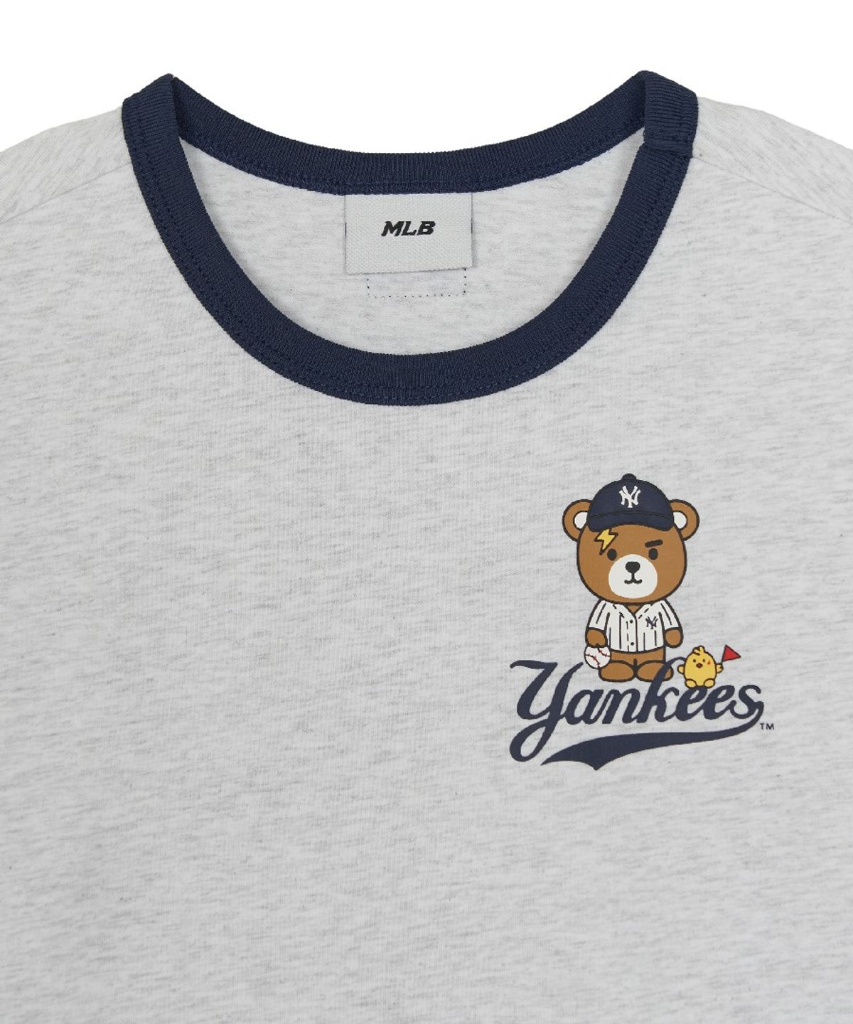 엠엘비 키즈(MLB KIDS) 메가베어 프렌즈 링거티셔츠 세트 NY (Navy)