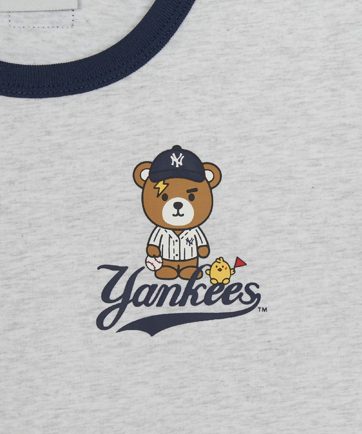 엠엘비 키즈(MLB KIDS) 메가베어 프렌즈 링거티셔츠 세트 NY (Navy)
