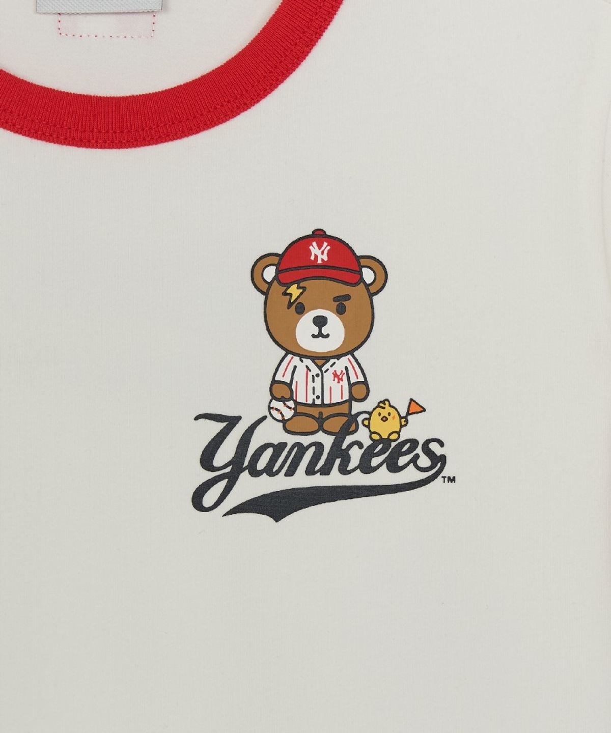 엠엘비 키즈(MLB KIDS) 메가베어 프렌즈 링거티셔츠 세트 NY (Red)