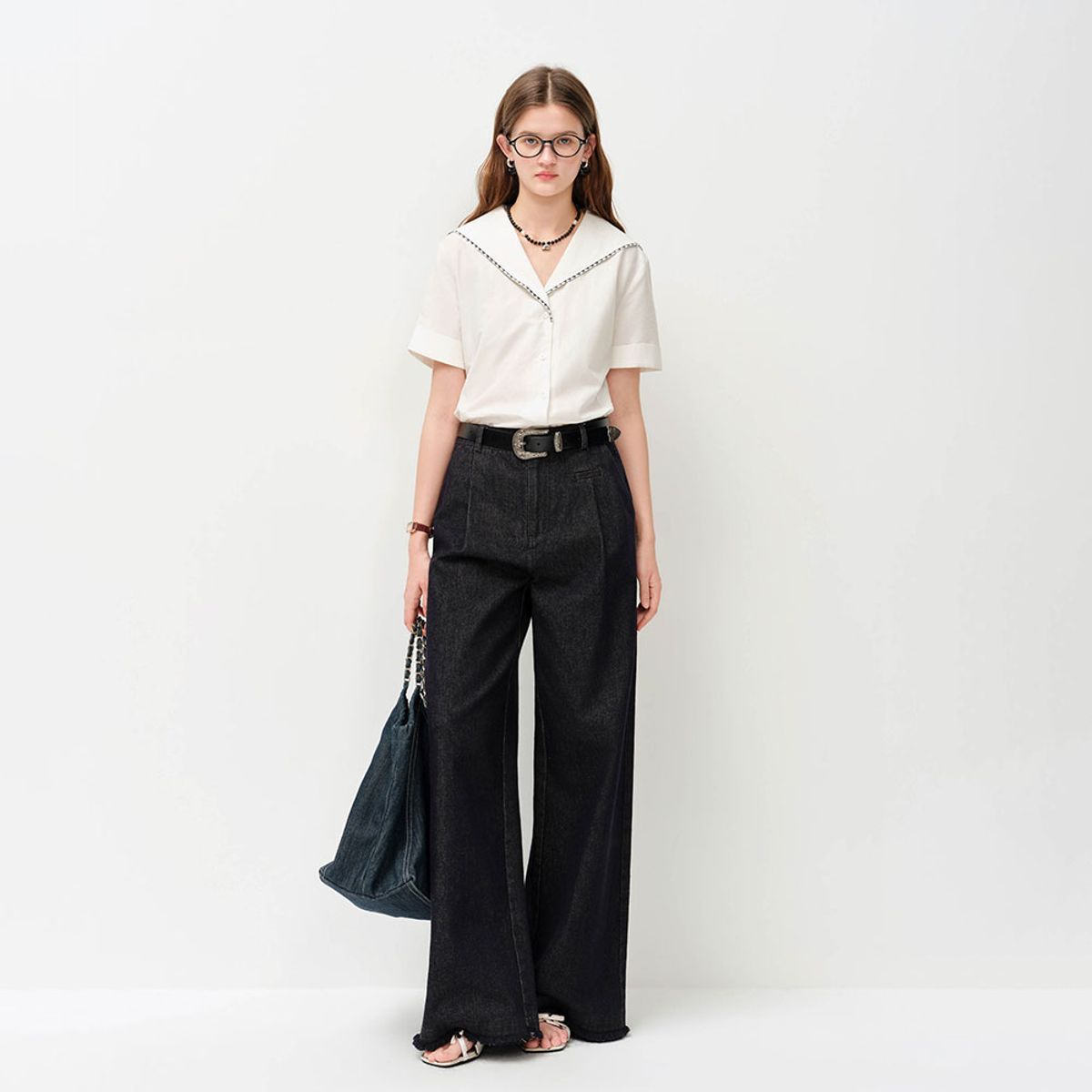 웬스데이딜라잇(WEDNESDAY DELIGHT) WD_Sailor collar half sleeve shirt_WHITE