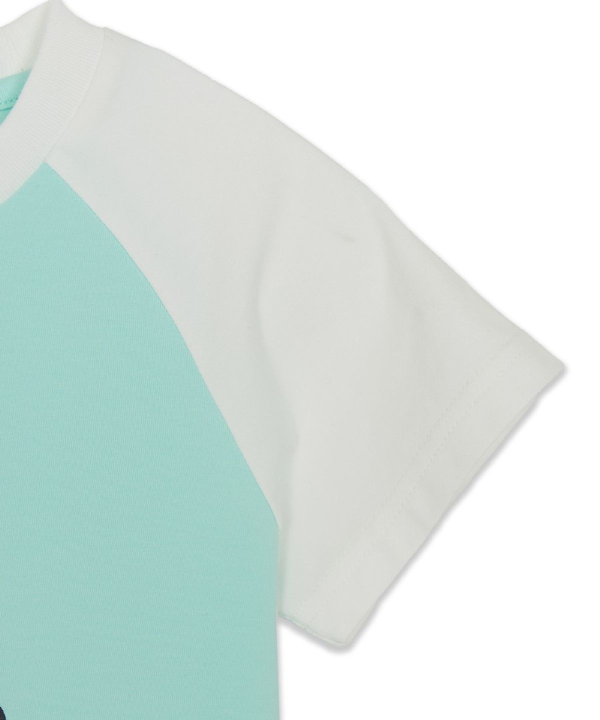 엠엘비 키즈(MLB KIDS) 메가베어 프렌즈 배색 래글런 티셔츠 세트 LA (Mint)