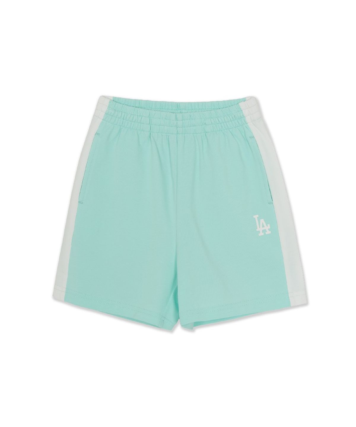 엠엘비 키즈(MLB KIDS) 메가베어 프렌즈 배색 래글런 티셔츠 세트 LA (Mint)