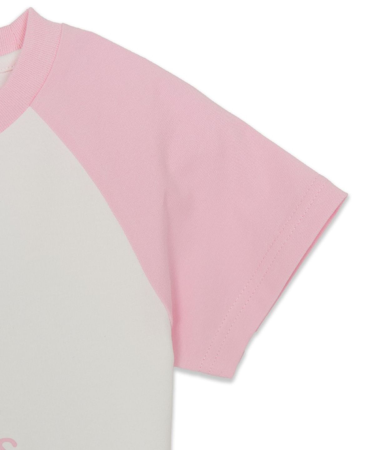 엠엘비 키즈(MLB KIDS) 메가베어 프렌즈 배색 래글런 티셔츠 세트 NY (L.Pink)