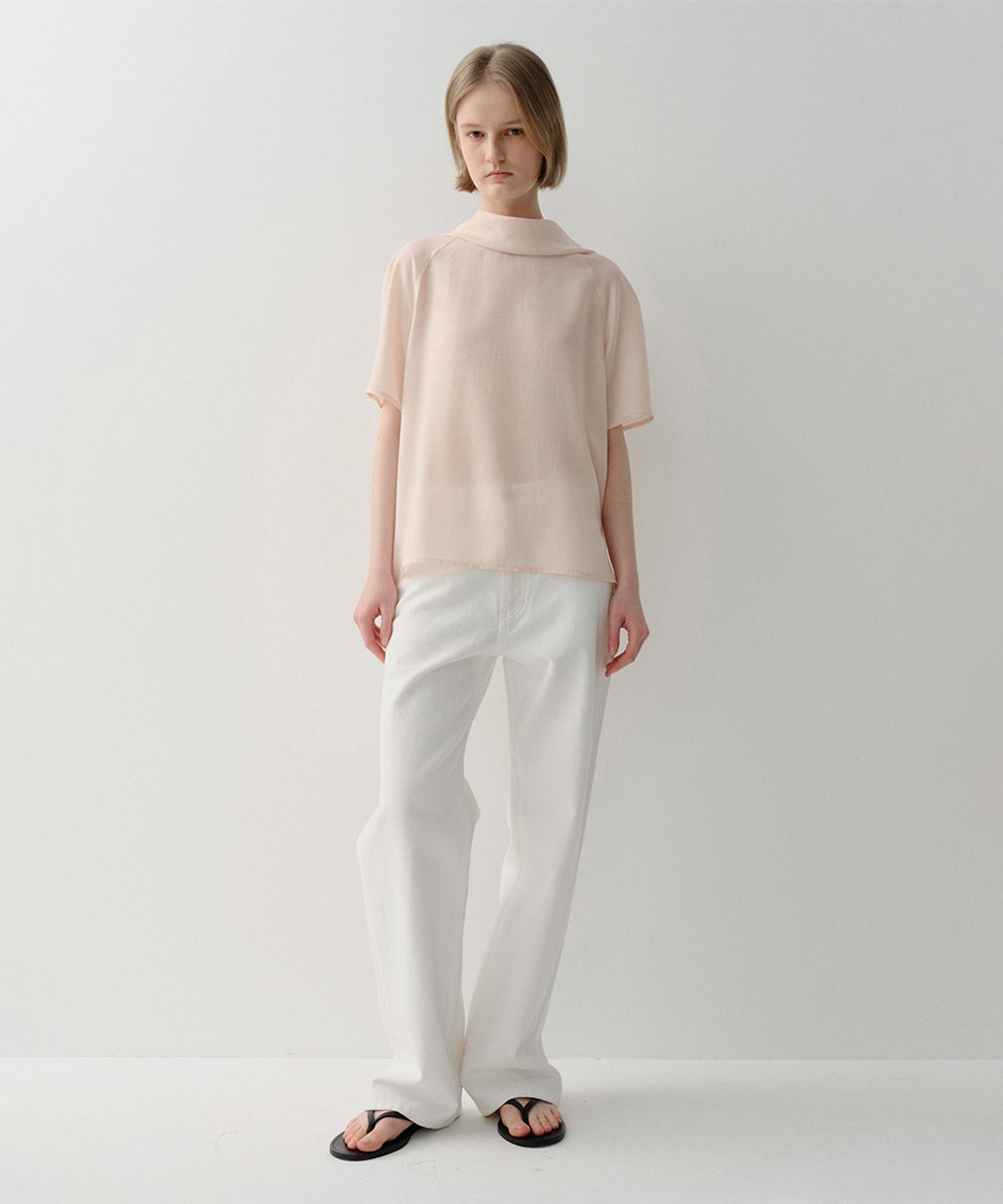 이아(EAAH) CERA SCARF BLOUSE (PINK)