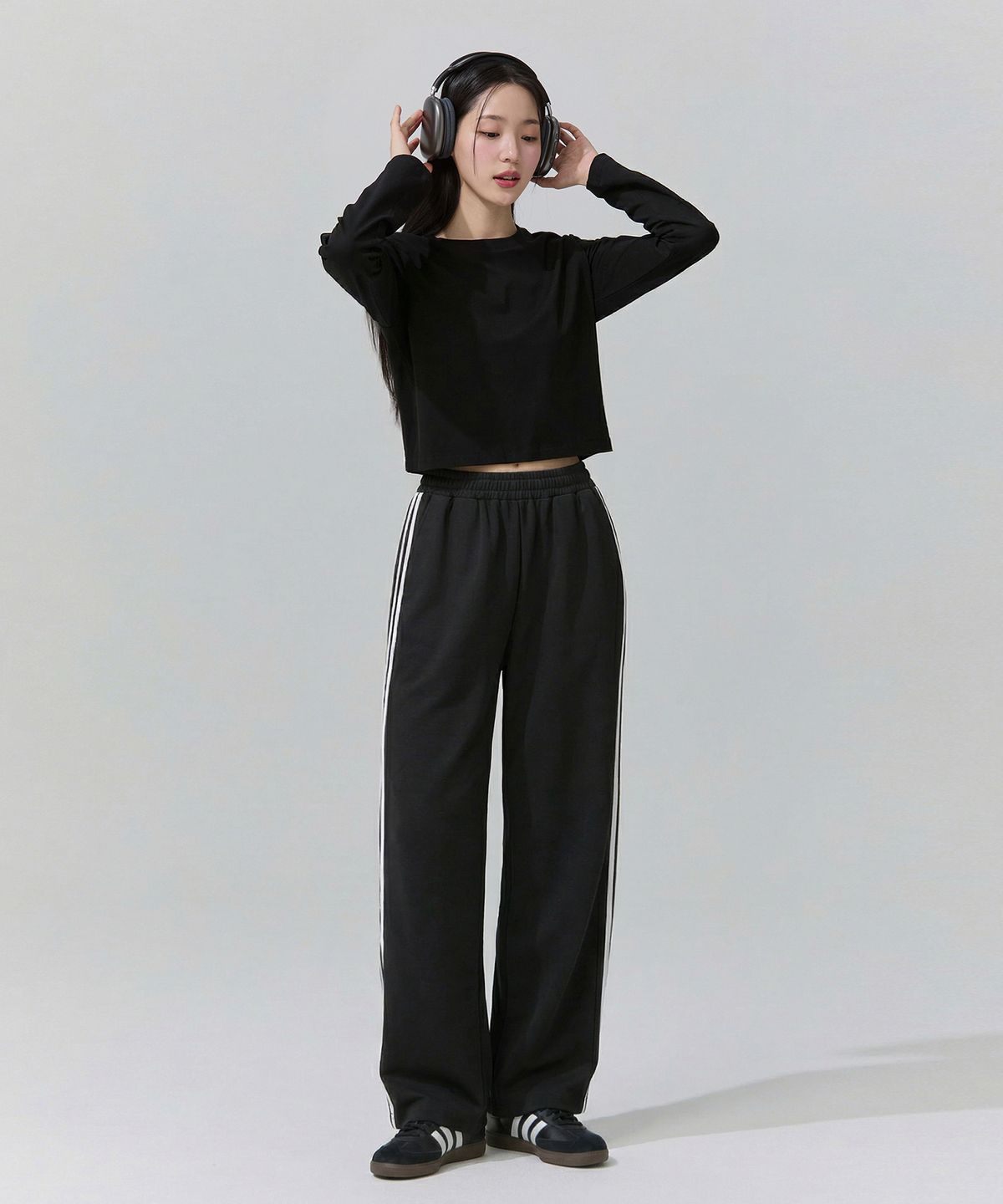 블랙몬스터핏(BLACK MONSTER FIT) 이선 와이드 트레이닝 팬츠 (BLACK) / BM260226