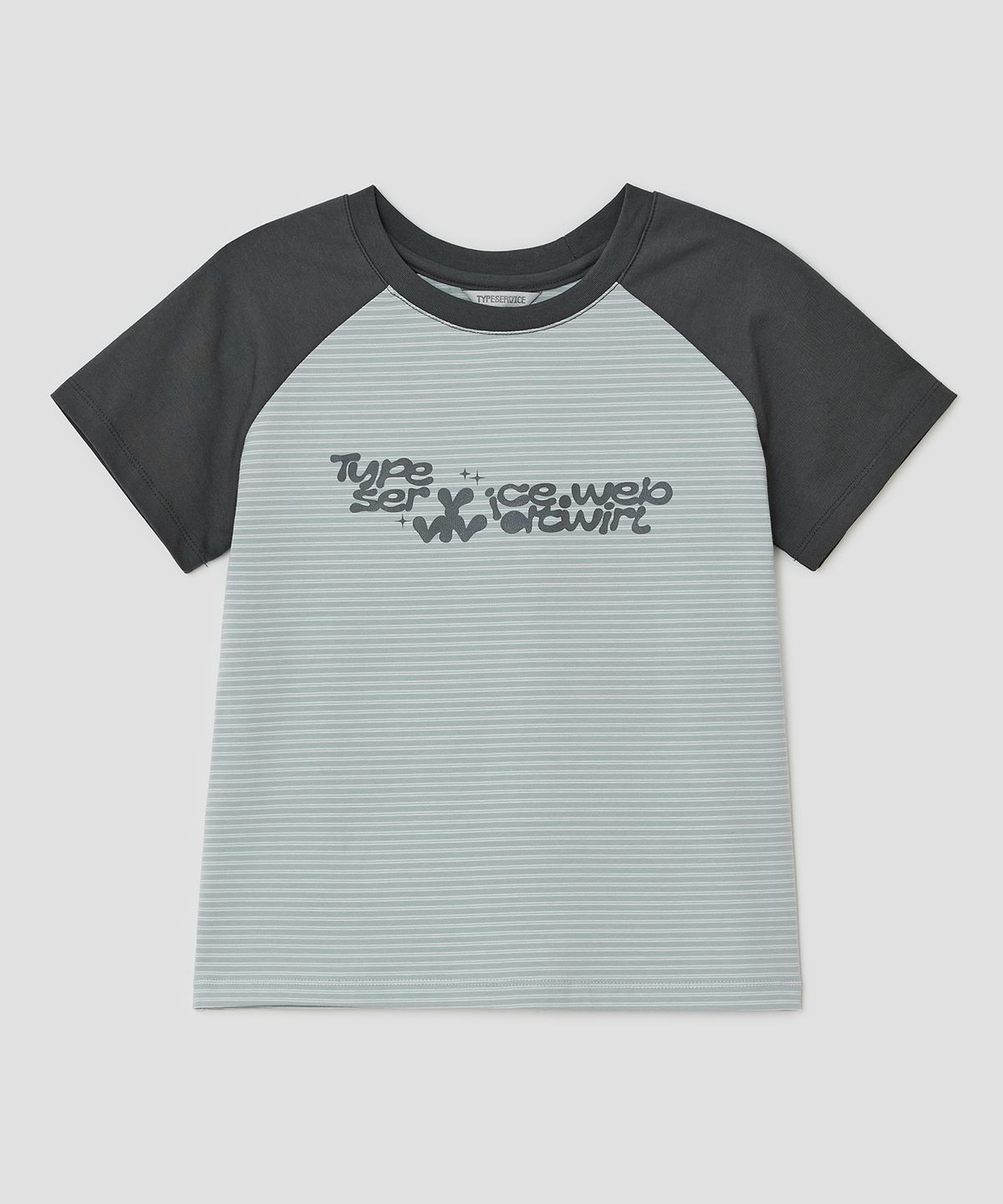 타입서비스(TYPESERVICE) Vivid Twirl Raglan Top [Blue]